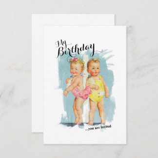 Vintage Customizable Childs Birthday Invite