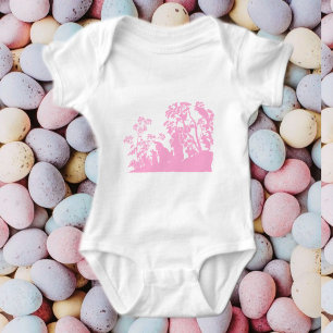 Vintage Cute Animal Easter  Baby Bodysuit