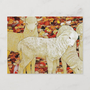 Vintage Cute Animal Easter Postcard