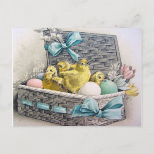 Vintage Cute Animal Easter Postcard