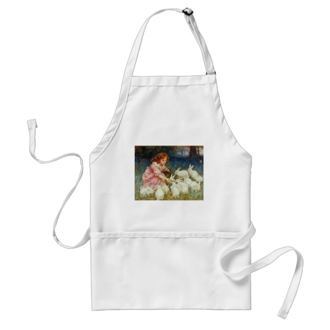 Vintage Cute Animal Easter  Standard Apron (Front)