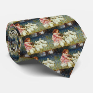 Vintage Cute Animal Easter  Tie