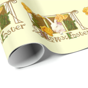 Vintage Cute Animal Easter Wrapping Paper