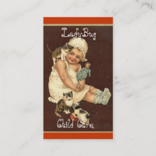 Vintage, Cute Baby, Child Care, Custom Business Card