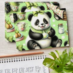 Vintage Cute Baby Panda Envelope
