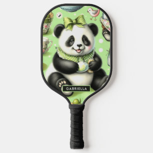 Vintage Cute Baby Panda Pickleball Paddle