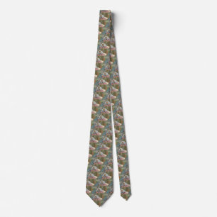 Vintage Cute Baby Playing in Crib, Child Nap Time Tie