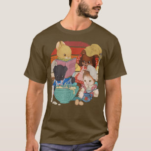 Vintage cute baby rabbit bunny, dog, bear & cat co T-Shirt