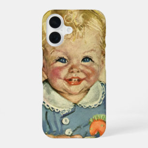 Vintage Cute Blonde Scandinavian Child with Curls iPhone 16 Case