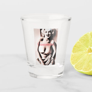 Vintage Cute Blonde Thunder_Cove Shot Glass
