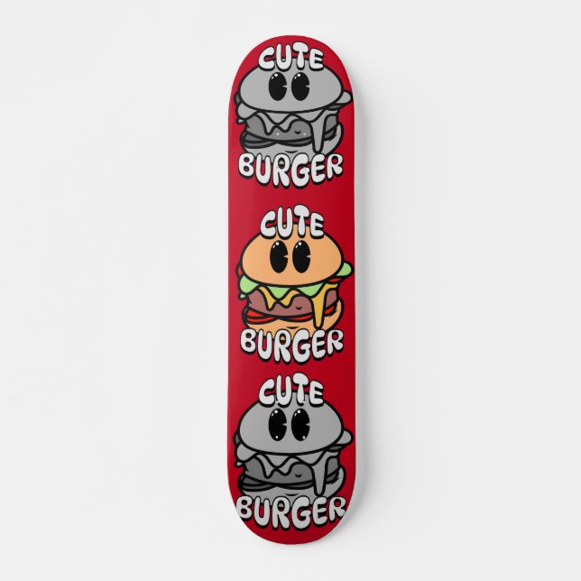 vintage cute burger Gang Skateboard (Front)