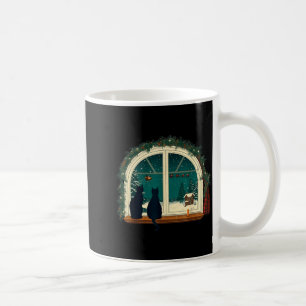 Vintage Cute Cat Christmas Costume Retro Cat Coffee Mug