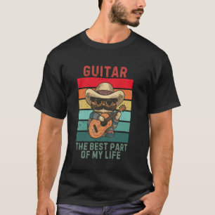 Vintage Cute Cat Guitar The Best Part Of My Life T-Shirt