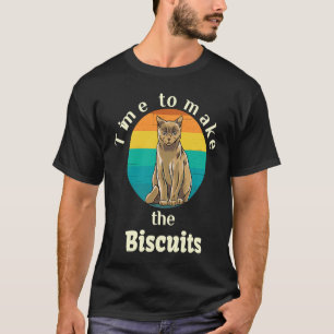 vintage Cute chef cat time to make biscuits w suns T-Shirt