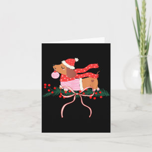 Vintage Cute Dachshund Christmas Wiener Dog Lover  Card