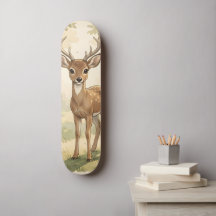 Vintage cute deer in the forest