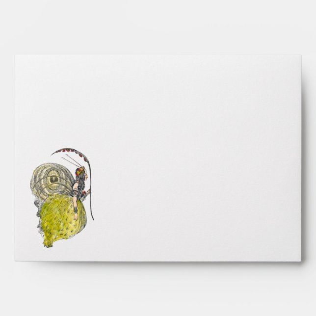 Vintage Cute Fantasy Butterfly Fairy with Wings Envelopes (Front)