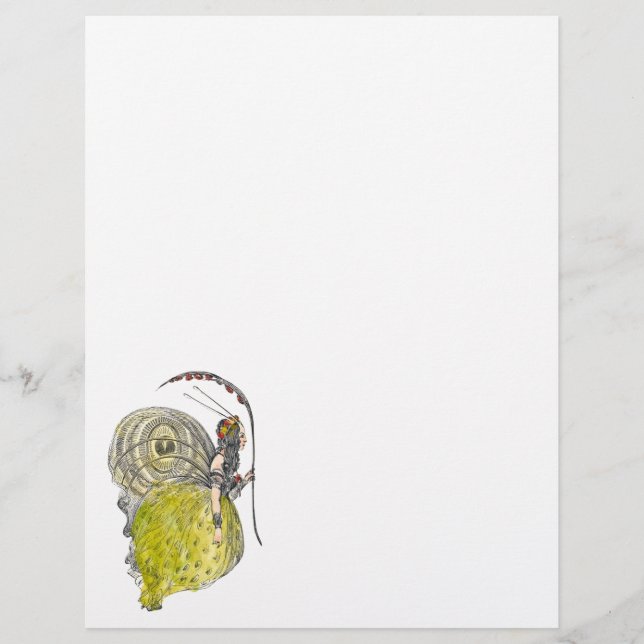 Vintage Cute Fantasy Butterfly Fairy with Wings Flyer (Front)