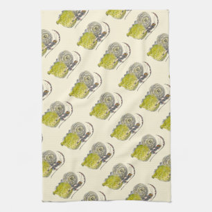 Vintage Cute Fantasy Butterfly Fairy with Wings Tea Towel