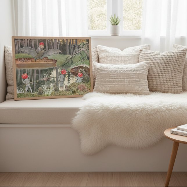 Vintage Cute Forest Children Fairy Elsa Beskow  Poster (Creator Uploaded)