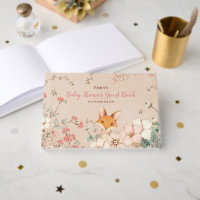 Vintage Cute Fox Florals Wishes For Baby Shower