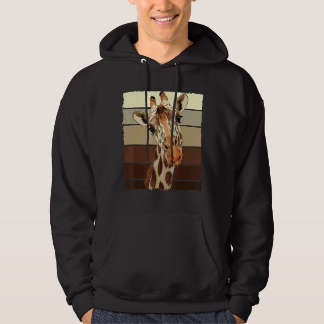 Vintage Cute Giraffe Hoodie (Front)