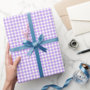 Vintage Cute Lavender Purple Polka Dots Pattern  Wrapping Paper