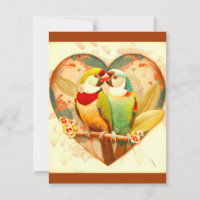 VINTAGE CUTE LOVE BIRD, CLASSIC DESIGN OF LOVEBIRD