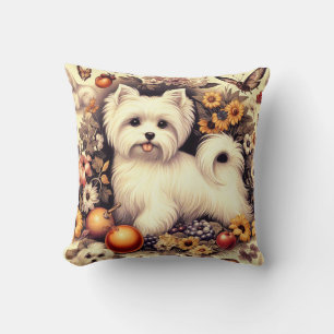 Vintage Cute Maltese Cushion