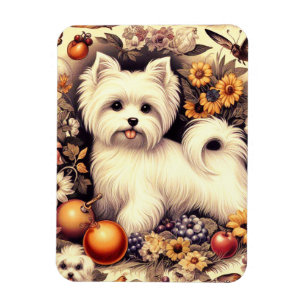 Vintage Cute Maltese Magnet