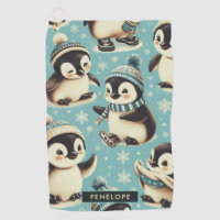 Vintage Cute Penguin Pattern