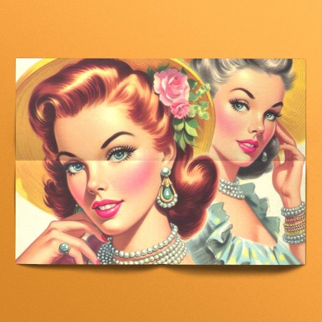 Vintage Cute Pin-up Girls Tissue Paper (Creator Uploaded)