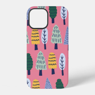 vintage cute pine trees seamless pattern iPhone 12 case