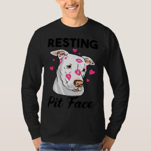 Vintage Cute Pitbull Resting Pit Face Funny Pitbul T-Shirt