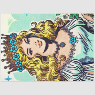 Vintage Cute Princess Comics Tissue Paper