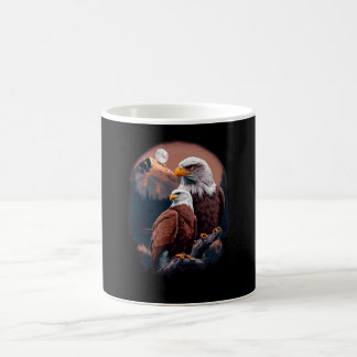 Vintage Cute Realistic Couple Eagles Mountains Hik Coffee Mug