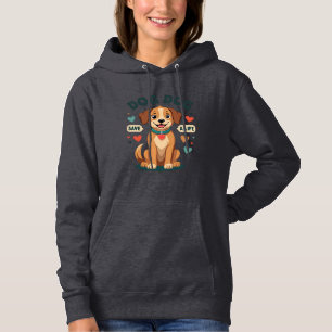 Vintage Cute Rescue Dog Save A Life Cartoon Puppy Hoodie