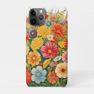 Vintage Cute Retro Groovy Hippie Flowers Case-Mate iPhone Case