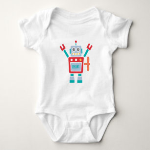 Vintage Cute Robot Toy For Baby Boys Bodysuit