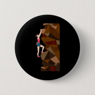 Vintage Cute Rock Climbing Tee Gifts For Women Gir 6 Cm Round Badge