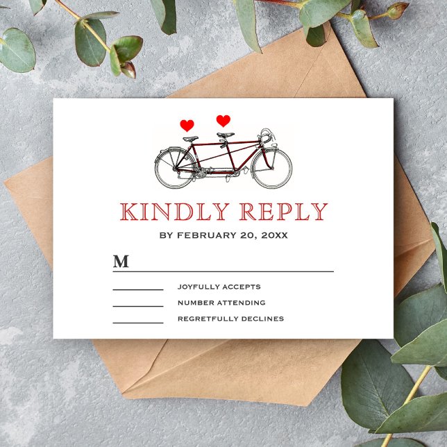 Vintage Cute Tandem Bicycle RSVP (Creator Uploaded)