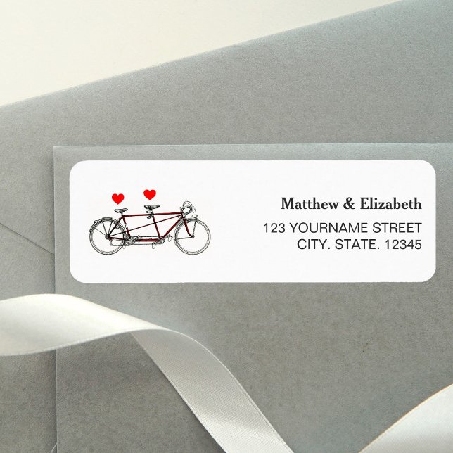 Vintage Cute Tandem Bicycle Wedding (Creator Uploaded)
