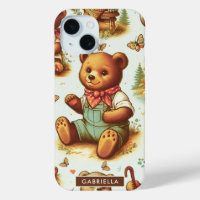 Vintage Cute Teddy Bear Pattern