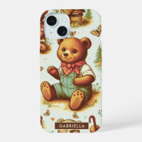 Vintage Cute Teddy Bear Pattern