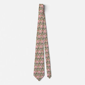 Vintage Cute Valentine's Day, Girl with Flowers Tie
