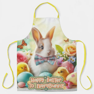 Vintage, Cute, whimsical & colourful Easter bunny Apron