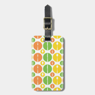 Vintage Cutlery Pattern Luggage Tag