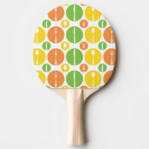 Vintage Cutlery Pattern Ping Pong Paddle