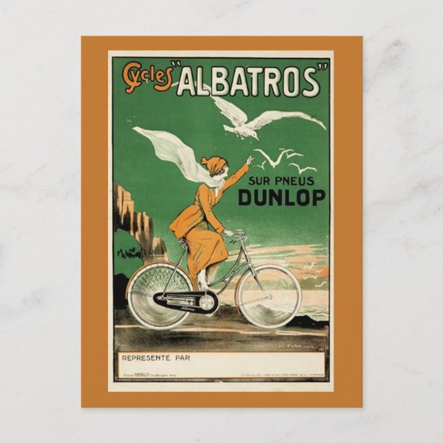 Vintage Cycles Albatros Postcard (Front)
