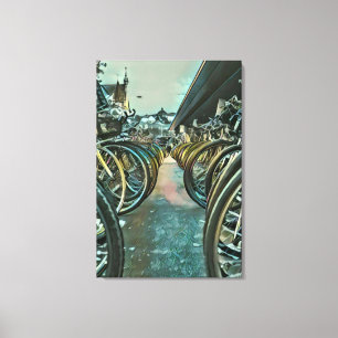 Vintage cycling artwork canvas print